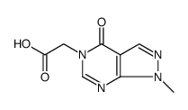 5H-Pyrazolo[3,4-d]pyrimidine-5-acetic acid, 1,4-dihydro-1-methyl-4-oxo Structure