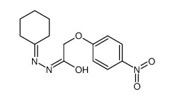 N-(cyclohexylideneamino)-2-(4-nitrophenoxy)acetamide Structure