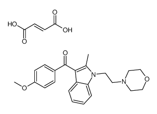 (Z)-but-2-enedioic acid,(4-methoxyphenyl)-[2-methyl-1-(2-morpholin-4-ylethyl)indol-3-yl]methanone Structure