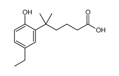 BENZENEPENTANOIC ACID, 5-ETHYL-2-HYDROXY-D,D-DIMETHYL Structure
