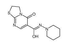 5-oxo-N-piperidin-1-yl-2,3-dihydro-[1,3]thiazolo[3,2-a]pyrimidine-6-carboxamide结构式