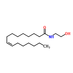 (9Z)-N-(2-Hydroxyethyl)-9-hexadecenamide Structure