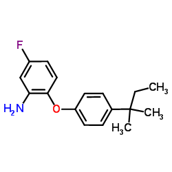 5-Fluoro-2-[4-(2-methyl-2-butanyl)phenoxy]aniline结构式