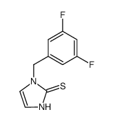 2,3-Dihydro-3-(3,5-difluorobenzyl)-1H-imidazole-2-thione结构式