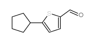 5-cyclopentylthiophene-2-carbaldehyde结构式