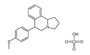 6-(4-methylsulfanylphenyl)-1,2,3,5,6,10b-hexahydropyrrolo[2,1-a]isoquinoline,perchloric acid Structure
