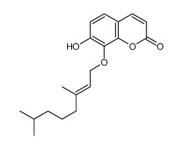 8-[(E)-3,7-dimethyloct-2-enoxy]-7-hydroxychromen-2-one结构式