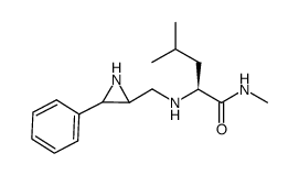 (2S)-N,4-dimethyl-2-((3-phenylaziridin-2-yl)methylamino)pentanamide结构式