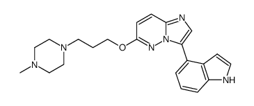 3-(1H-indol-4-yl)-6-[3-(4-methyl-piperazin-1-yl)-propoxy]-imidazo[1,2-b]pyridazine Structure