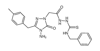 1-[4-amino-3-(4-tolyl)-5-oxo-4,5-dihydro-1H-1,2,4-triazol-1-yl]acetyl-4-benzyl thiosemicarbazide Structure