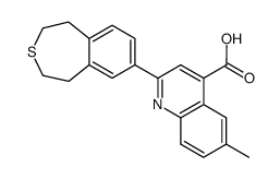 6-methyl-2-(1,2,4,5-tetrahydro-benzo[d]thiepin-7-yl)-quinoline-4-carboxylic acid Structure