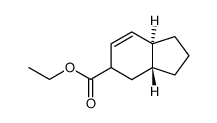 (3aR,7aS)-2,3,3a,4,5,7a-Hexahydro-1H-indene-5-carboxylic acid ethyl ester Structure