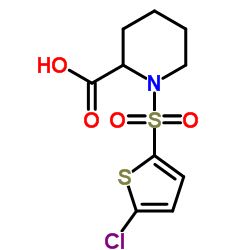 1-[(5-Chloro-2-thienyl)sulfonyl]-2-piperidinecarboxylic acid Structure