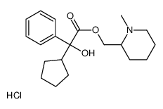 (1-methyl-3,4,5,6-tetrahydro-2H-pyridin-2-yl)methyl 2-cyclopentyl-2-hy droxy-2-phenyl-acetate chloride结构式