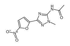 N-[1-Methyl-3-(5-nitro-2-furyl)-1H-1,2,4-triazol-5-yl]acetamide structure