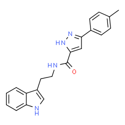 N-[2-(1H-Indol-3-yl)ethyl]-3-(4-methylphenyl)-1H-pyrazole-5-carboxamide structure