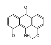9-amino-8-methoxyanthracene-1,10-dione结构式