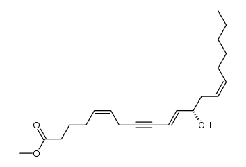 methyl (5Z,10E,12S,14Z)-12-hydroxyeicosa-5,10,14-trien-8-ynoate Structure