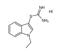 1-ethyl-1H-indol-3-yl carbamimidothioate hydroiodide Structure