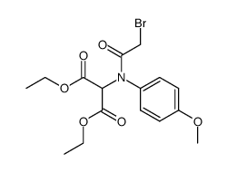 diethyl 2-(2-bromo-N-(4-methoxyphenyl)acetamido)malonate结构式