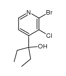 bromo-2 chloro-3 (ethyl-1 propanol-1)-4 pyridine结构式