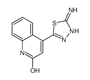 4-(5-amino-1,3,4-thiadiazol-2-yl)-1H-quinolin-2-one结构式