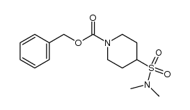 phenylmethyl 4-[(dimethylamino)sulfonyl]-1-piperidinecarboxylate结构式