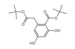 tert-butyl 2-tert-butoxycarbonyl-3,5-dihydroxybenzene-1-acetate结构式