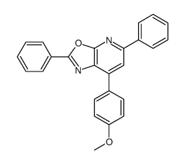 7-(4-methoxyphenyl)-2,5-diphenyl-[1,3]oxazolo[5,4-b]pyridine结构式