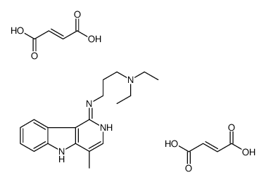 (E)-but-2-enedioic acid,N',N'-diethyl-N-(4-methyl-5H-pyrido[4,3-b]indol-1-yl)propane-1,3-diamine Structure