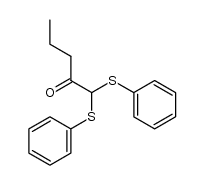 1,1-bis(phenylthio)-2-pentanone Structure