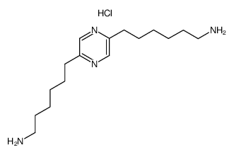 6-[5-(6-Amino-hexyl)-pyrazin-2-yl]-hexylamine; hydrochloride Structure