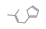 1-(3-methylbut-2-enyl)cyclopenta-1,3-diene Structure