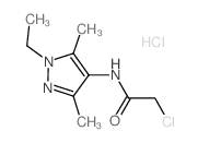 2-Chloro-N-(1-ethyl-3,5-dimethyl-1H-pyrazol-4-yl)-acetamide hydrochloride结构式