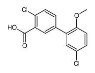 2-chloro-5-(5-chloro-2-methoxyphenyl)benzoic acid结构式