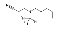 3-(N-Methyl-N-pentyl-amino)propionitrile-d3结构式