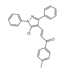 3-(5-chloro-1,3-diphenyl-1H-pyrazol-4-yl)-1-(p-tolyl)prop-2-en-1-one结构式