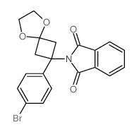 2-(2-(4-溴苯基)-5,8-二噁螺-[3.4]-2-辛基)异吲哚啉-1,3-二酮结构式