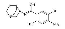 4-amino-N-(1-azabicyclo[2.2.2]octan-3-yl)-5-chloro-2-hydroxybenzamide结构式
