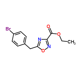 Ethyl 5-(4-bromobenzyl)-1,2,4-oxadiazole-3-carboxylate结构式