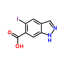 5-Iodo-1H-indazole-6-carboxylic acid结构式