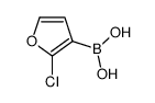 (2-氯呋喃-3-基)硼酸结构式