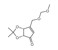 (3aR,6aR)-6-((methoxymethoxy)methyl)-2,2-dimethyl-3aH-cyclopenta[d][1,3]dioxol-4(6aH)-one结构式