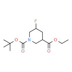 1-tert-butyl 3-ethyl 5-fluoropiperidine-1,3-dicarboxylate Structure