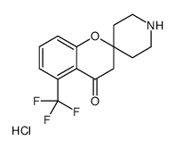 5-(Trifluoromethyl)spiro[chromene-2,4'-piperidin]-4(3H)-one hydro chloride (1:1)结构式