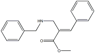 (E)-methyl 2-((benzylamino)methyl)-3-phenylacrylate结构式