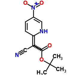 TERT-BUTYL 2-CYANO-2-(5-NITROPYRIDIN-2(1H)-YLIDENE)ACETATE结构式