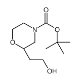 (2S)-2-(2-羟乙基)-4-吗啉羧酸叔丁酯结构式