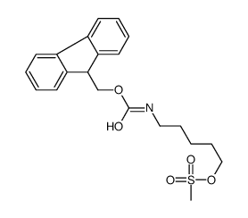 5-{[(9H-Fluoren-9-ylmethoxy)carbonyl]amino}pentyl methanesulfonat e结构式
