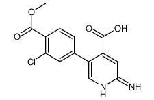 2-amino-5-(3-chloro-4-methoxycarbonylphenyl)pyridine-4-carboxylic acid Structure